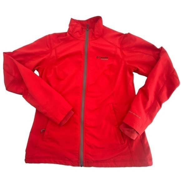 Columbia Titanium Red Soft Shell Zip Jacket Women's Medium Full Zip Omni Shield - Picture 4 of 15